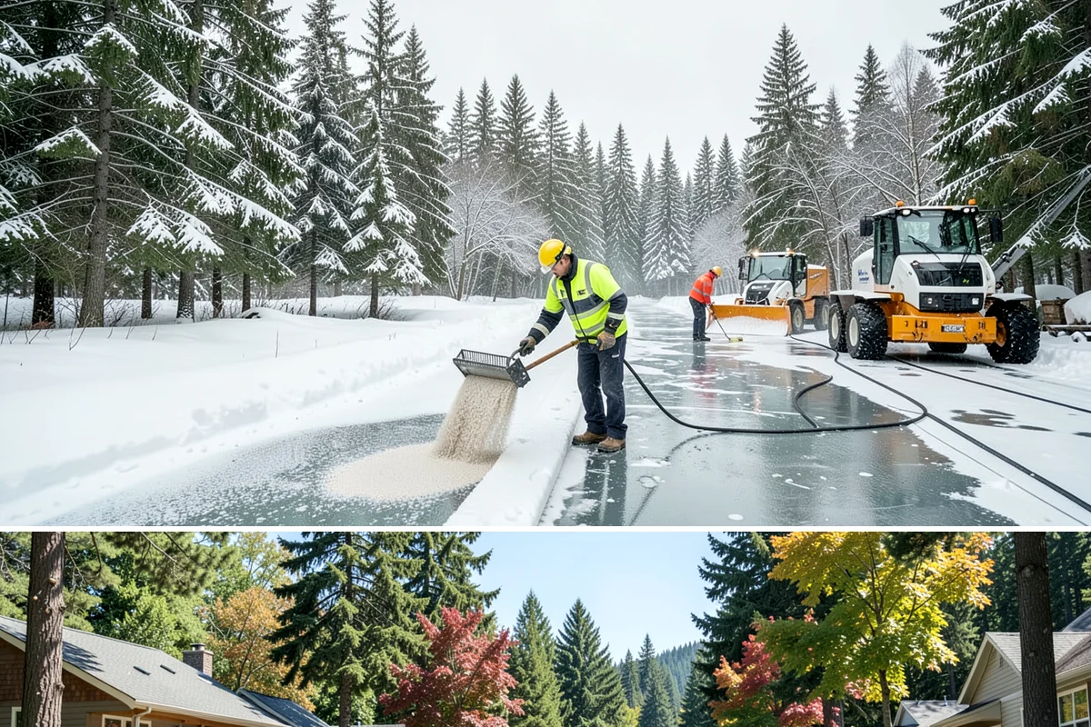 Emergency Shoveling in Orting, Pierce County, WA - Emergency shoveling is on call all winter, from the first lowland snowfall in late fall through early spring.