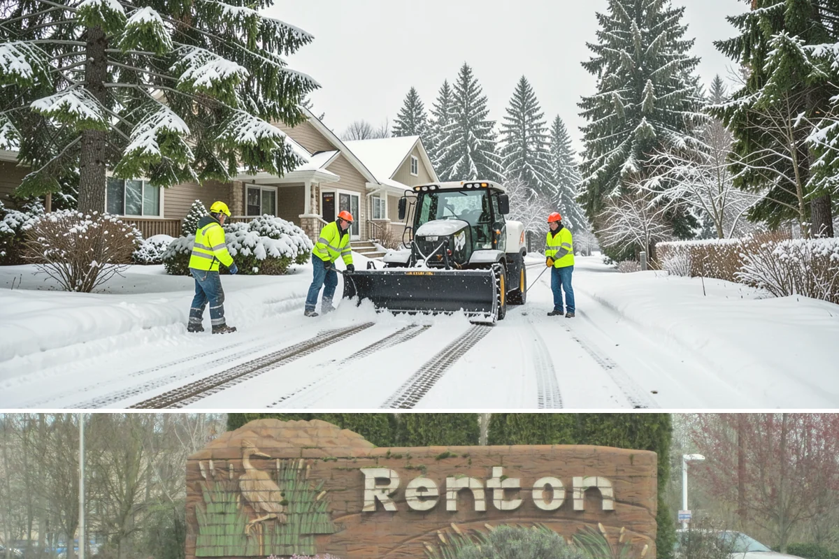 Emergency Shoveling in Renton, King County, WA - Emergency shoveling is on call all winter, from the first lowland snowfall in late fall through early spring.