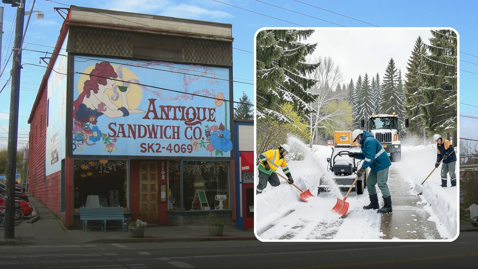 Emergency Shoveling in Ruston, Pierce County, WA - We send crews out on demand across Western Washington to hand-clear walkways, entrances, and steps when snow needs to be gone...
