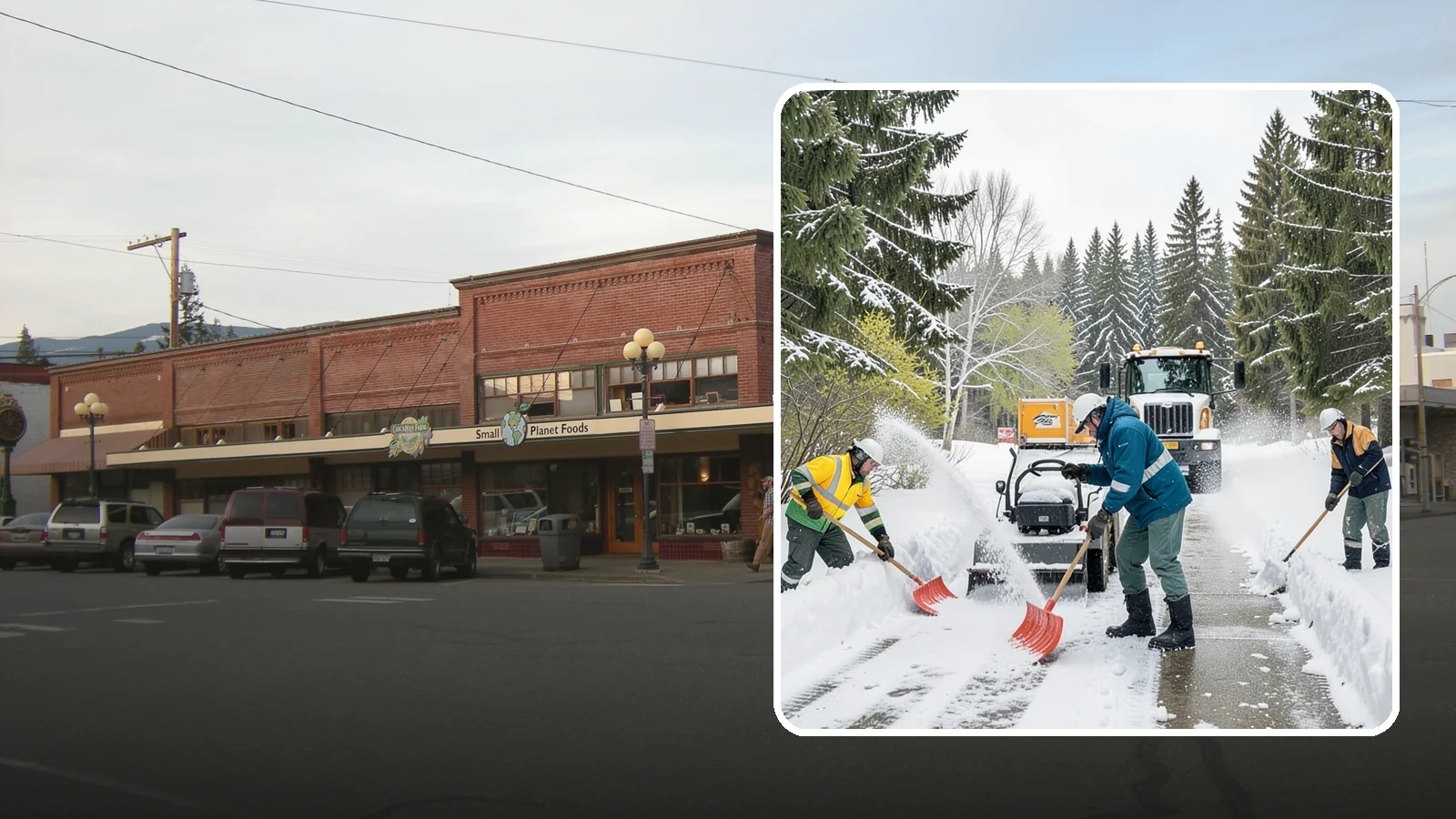 Emergency Shoveling in Sedro-Woolley, Skagit County, WA - We send crews out on demand across Western Washington to hand-clear walkways, entrances, and steps when snow needs to be gone...
