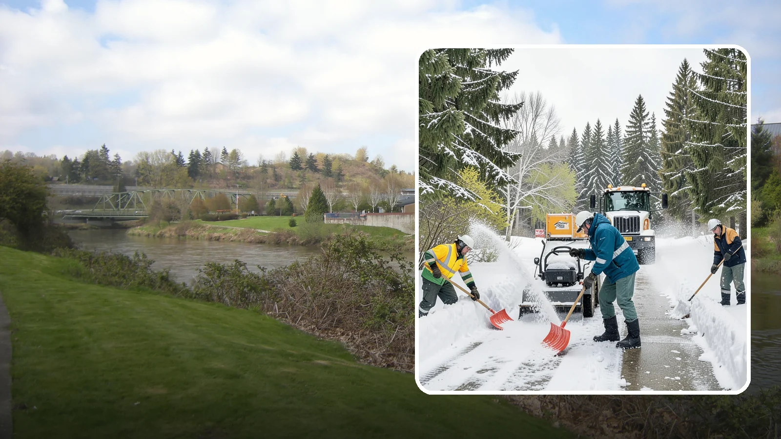 Emergency Shoveling in Tukwila, King County, WA - We send crews out on demand across Western Washington to hand-clear walkways, entrances, and steps when snow needs to be gone...