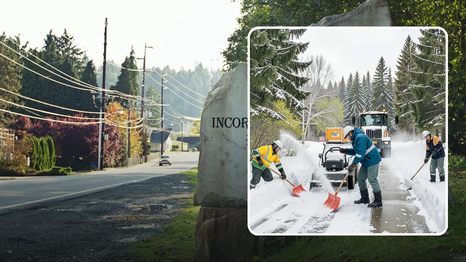 Emergency Shoveling in Wilkeson, Pierce County, WA - We send crews out on demand across Western Washington to hand-clear walkways, entrances, and steps when snow needs to be gone...
