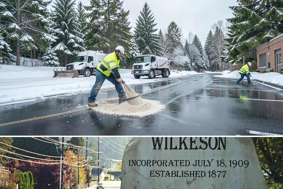 Emergency Shoveling in Wilkeson, Pierce County, WA - Emergency shoveling is on call all winter, from the first lowland snowfall in late fall through early spring.