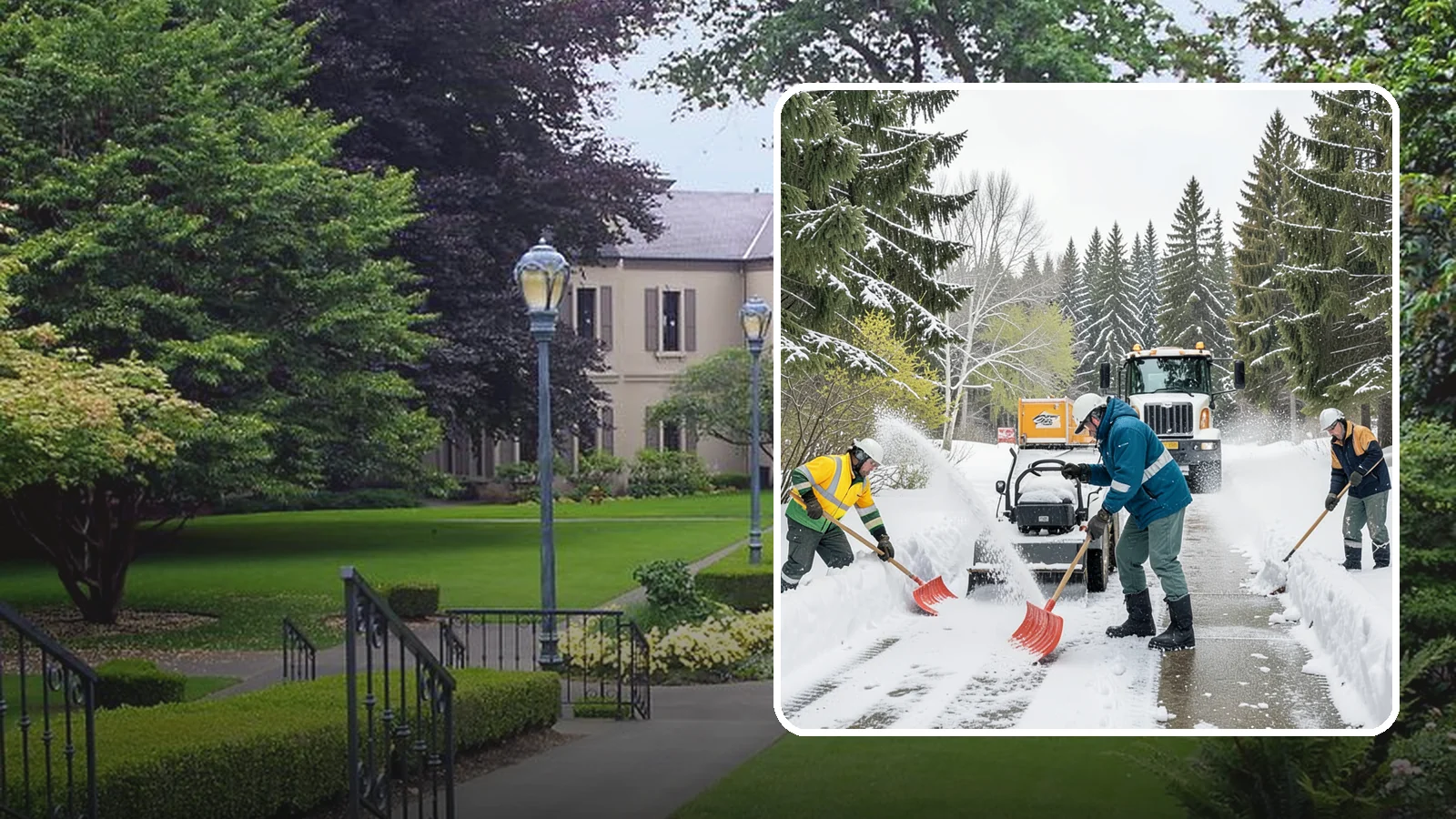Emergency Shoveling in Woodinville, King County, WA - We send crews out on demand across Western Washington to hand-clear walkways, entrances, and steps when snow needs to be gone...
