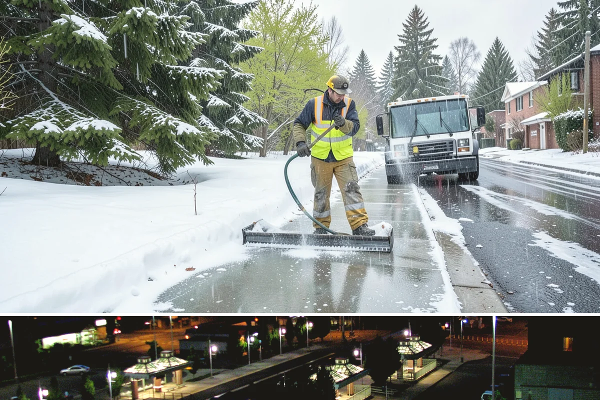 Emergency Sidewalk Clearing in Auburn, King County, WA - Emergency sidewalk clearing is available throughout winter whenever a storm threatens compliance and pedestrian safety.