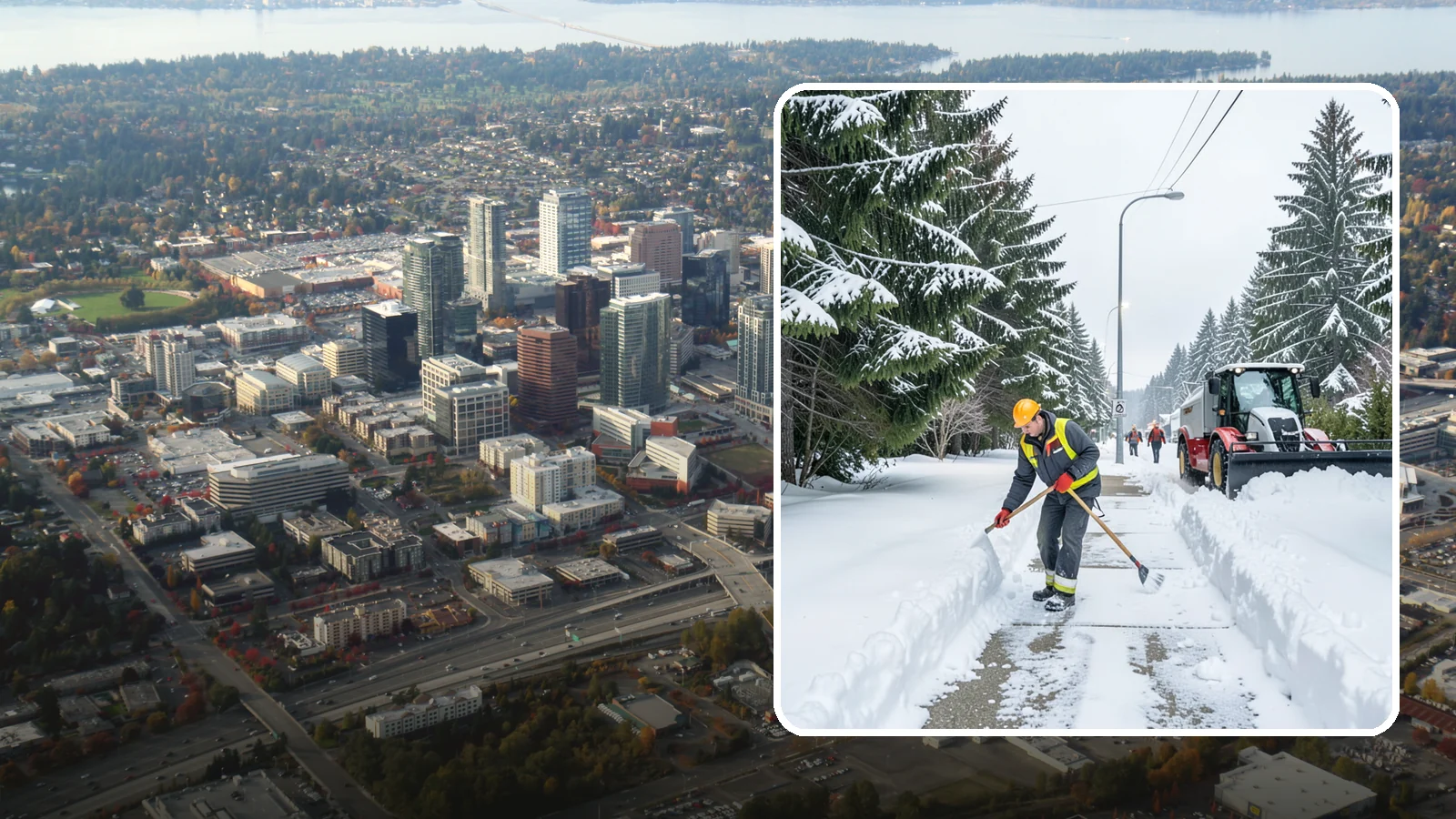 Emergency Sidewalk Clearing in Bellevue, King County, WA - We clear public and private sidewalks across Western Washington on demand so pedestrians stay safe and your property stays...
