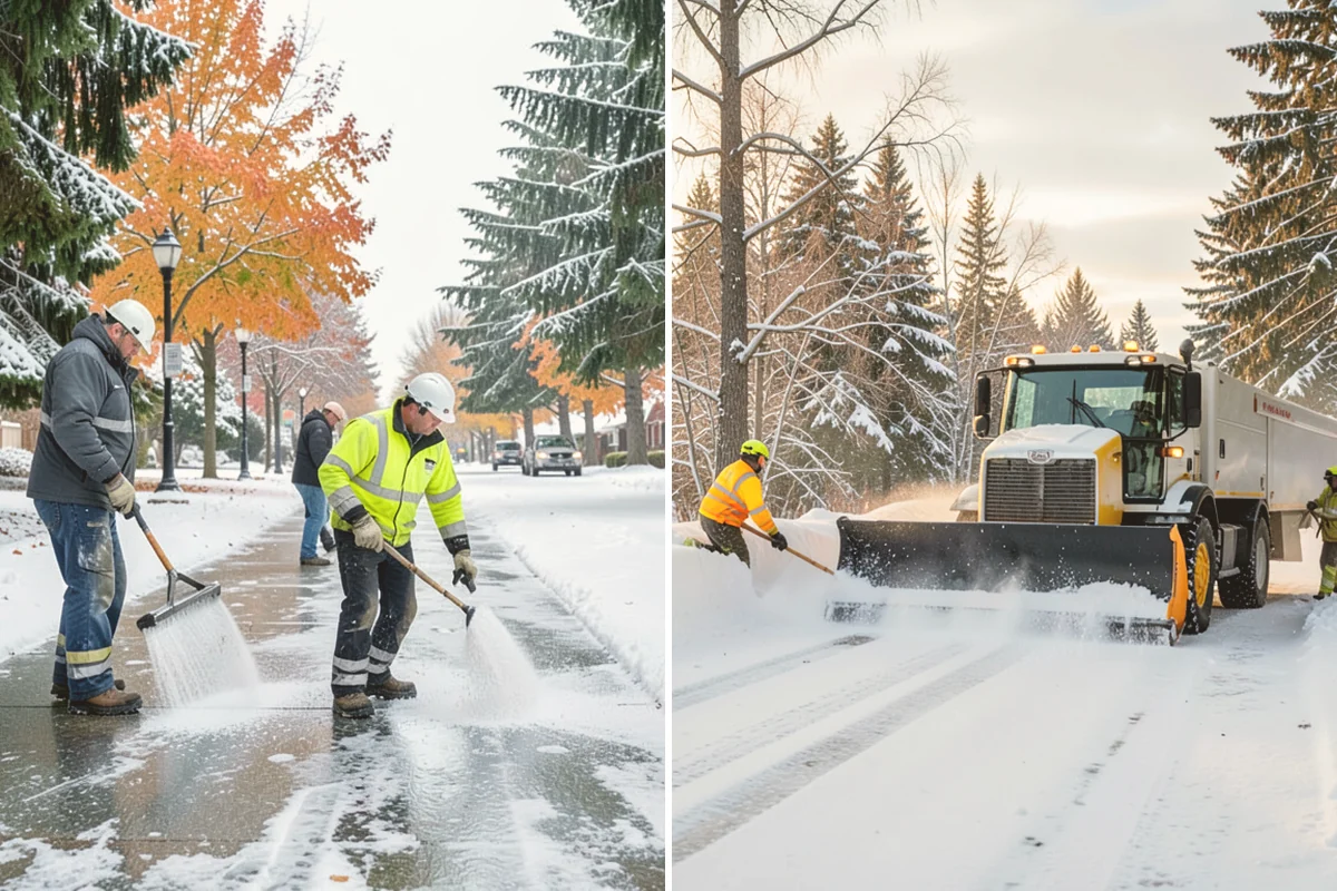 Emergency Sidewalk Clearing in Bellevue, King County, WA - Confirm the sidewalk sections and compliance requirements