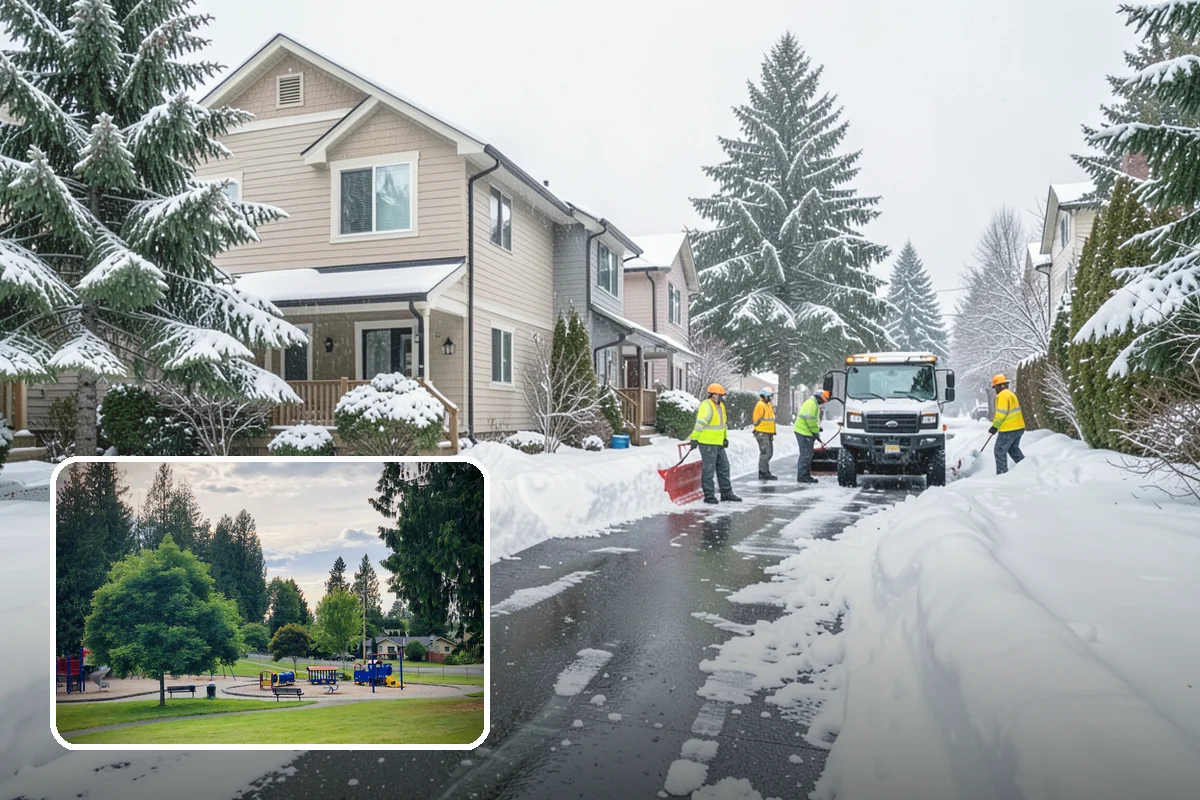 Emergency Sidewalk Clearing in Bonney Lake, Pierce County, WA - Rapid clearing to meet local sidewalk ordinances