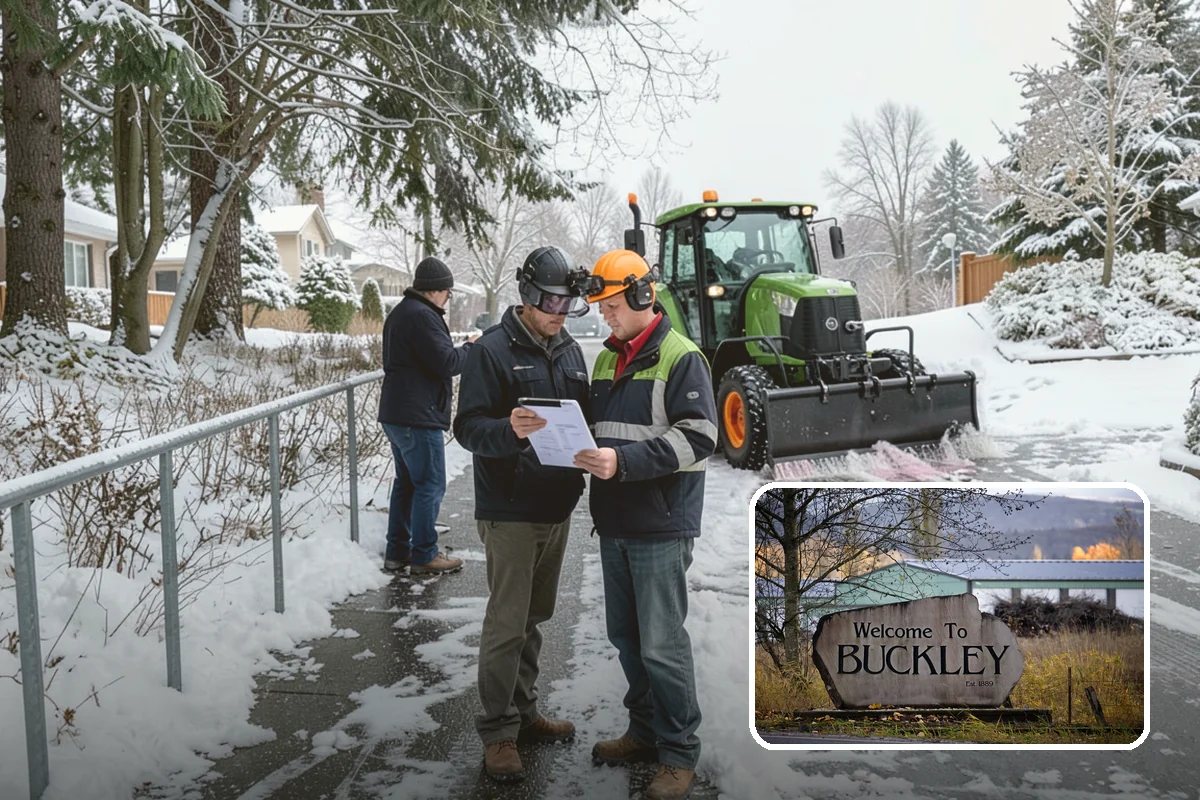 Emergency Sidewalk Clearing in Buckley, Pierce County, WA - Rapid clearing to meet local sidewalk ordinances