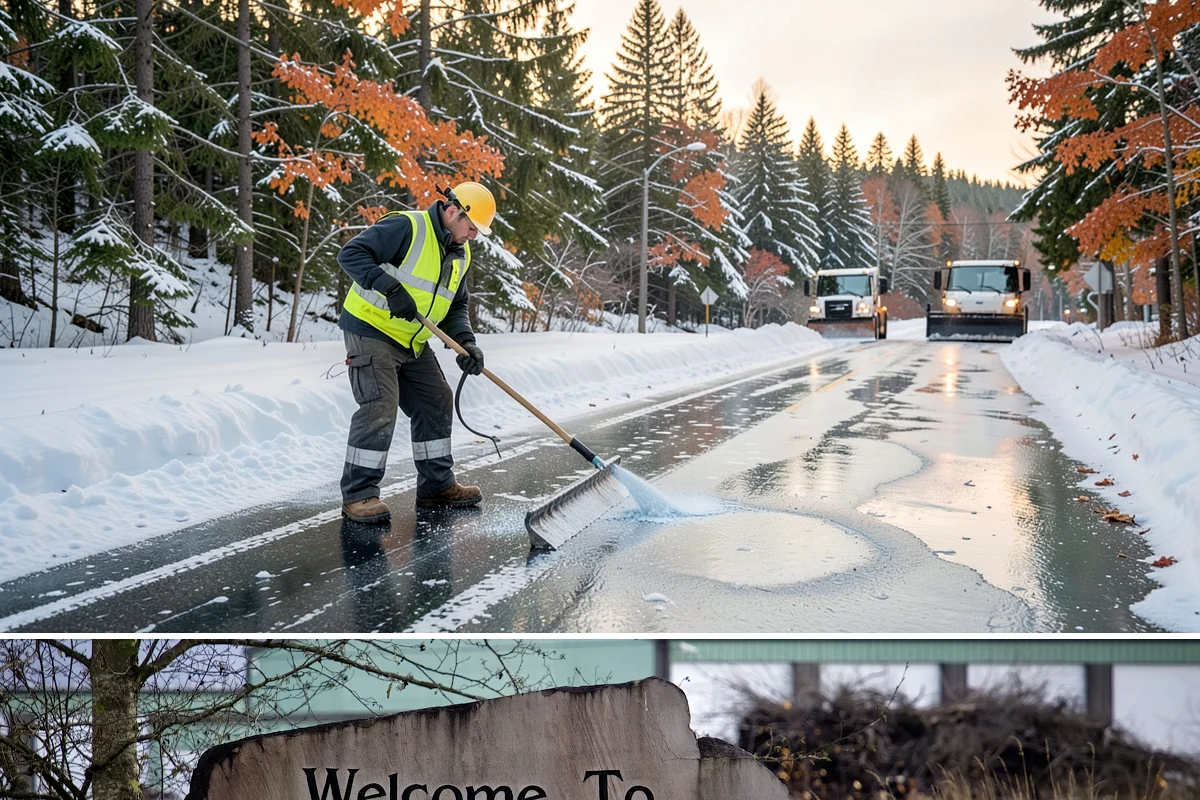 Emergency Sidewalk Clearing in Buckley, Pierce County, WA - Emergency sidewalk clearing is available throughout winter whenever a storm threatens compliance and pedestrian safety.