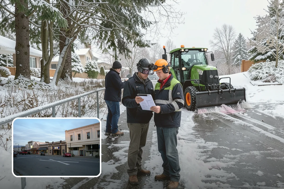 Emergency Sidewalk Clearing in Burlington, Skagit County, WA - Rapid clearing to meet local sidewalk ordinances