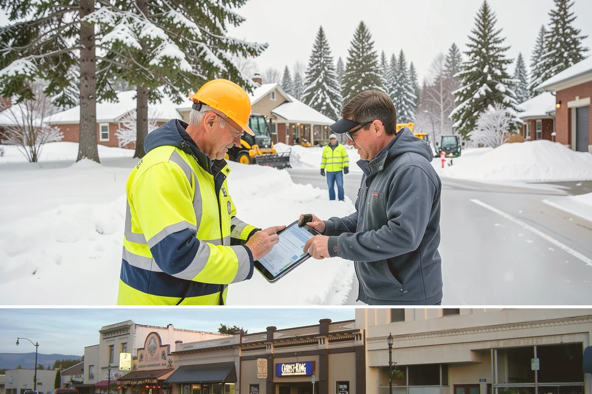 Emergency Sidewalk Clearing in Burlington, Skagit County, WA - Emergency sidewalk clearing is available throughout winter whenever a storm threatens compliance and pedestrian safety.