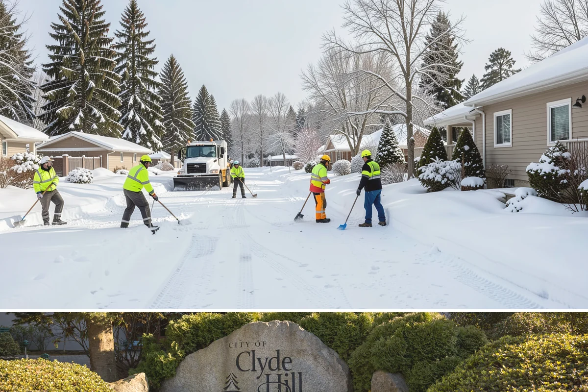 Emergency Sidewalk Clearing in Clyde Hill, King County, WA - Emergency sidewalk clearing is available throughout winter whenever a storm threatens compliance and pedestrian safety.