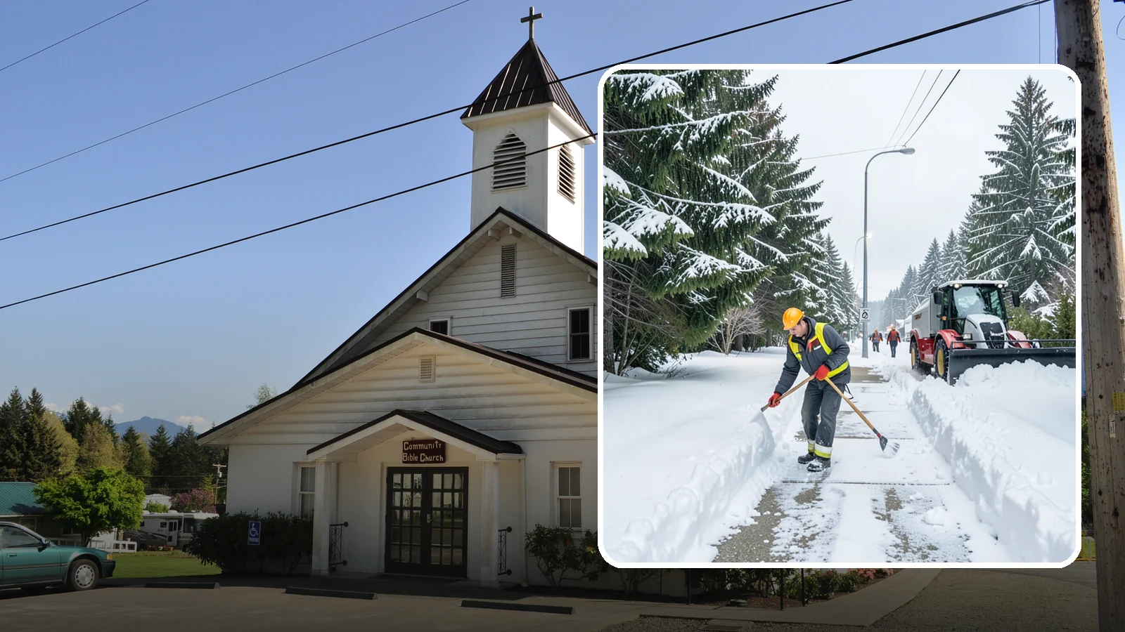 Emergency Sidewalk Clearing in Concrete, Skagit County, WA - We clear public and private sidewalks across Western Washington on demand so pedestrians stay safe and your property stays...