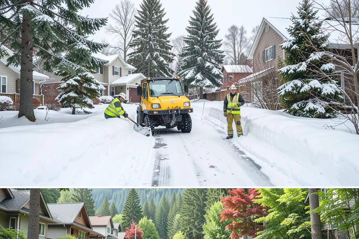 Emergency Sidewalk Clearing in Darrington, Snohomish County, WA - Emergency sidewalk clearing is available throughout winter whenever a storm threatens compliance and pedestrian safety.
