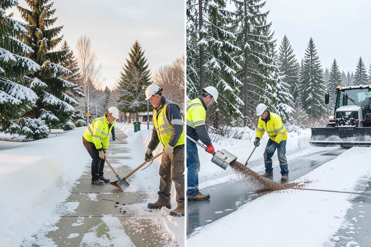 Emergency Sidewalk Clearing in Des Moines, King County, WA - Confirm the sidewalk sections and compliance requirements