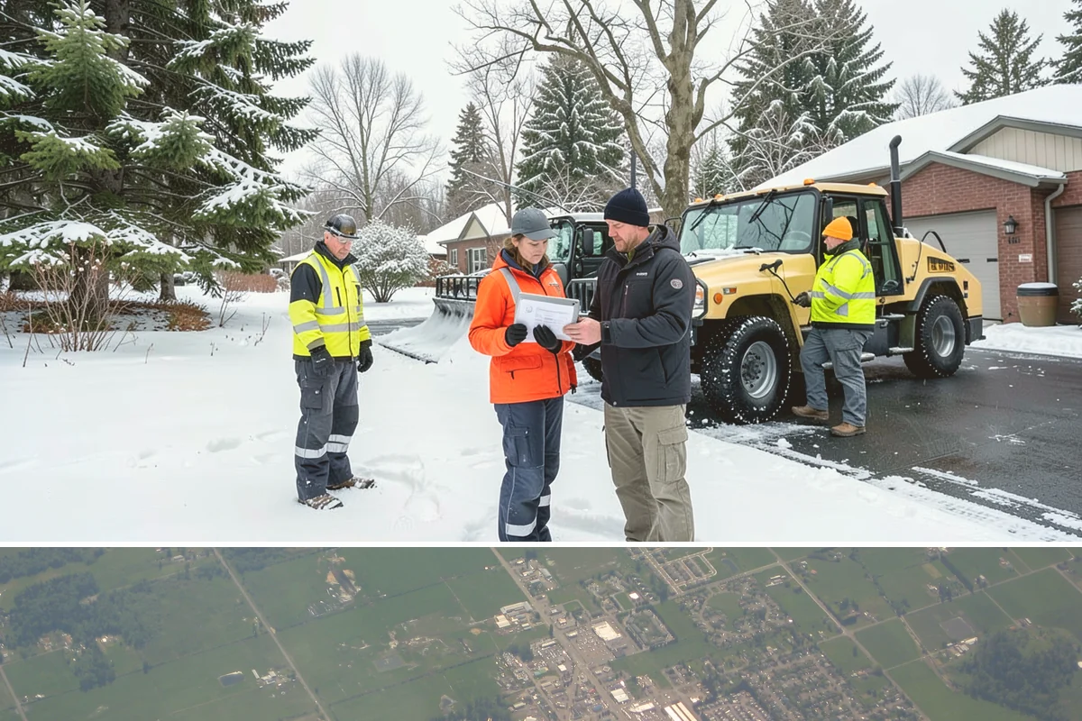 Emergency Sidewalk Clearing in Enumclaw, King County, WA - Emergency sidewalk clearing is available throughout winter whenever a storm threatens compliance and pedestrian safety.