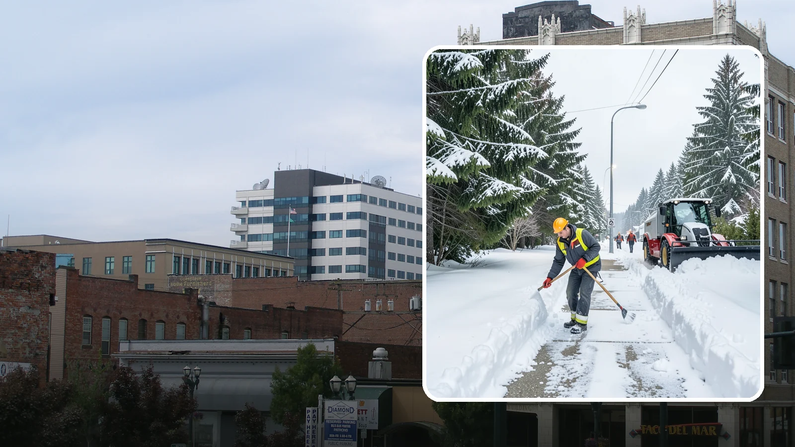 Emergency Sidewalk Clearing in Everett, Snohomish County, WA - We clear public and private sidewalks across Western Washington on demand so pedestrians stay safe and your property stays...