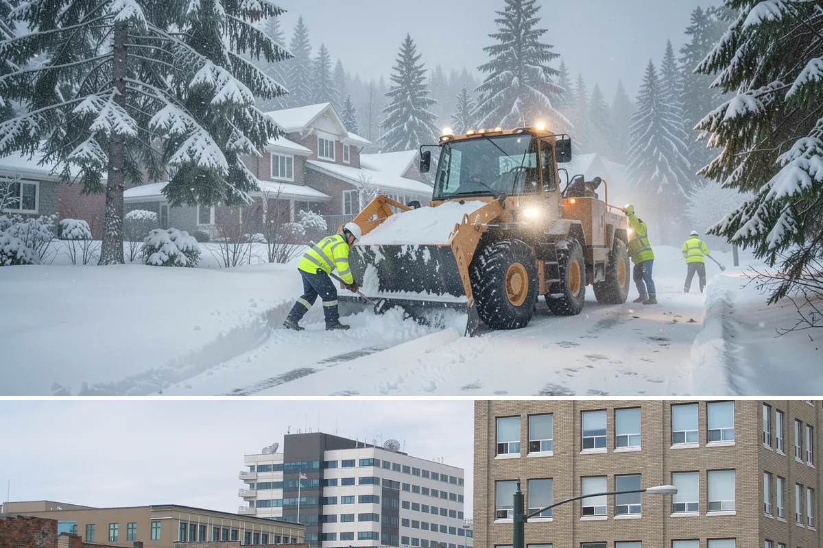Emergency Sidewalk Clearing in Everett, Snohomish County, WA - Emergency sidewalk clearing is available throughout winter whenever a storm threatens compliance and pedestrian safety.