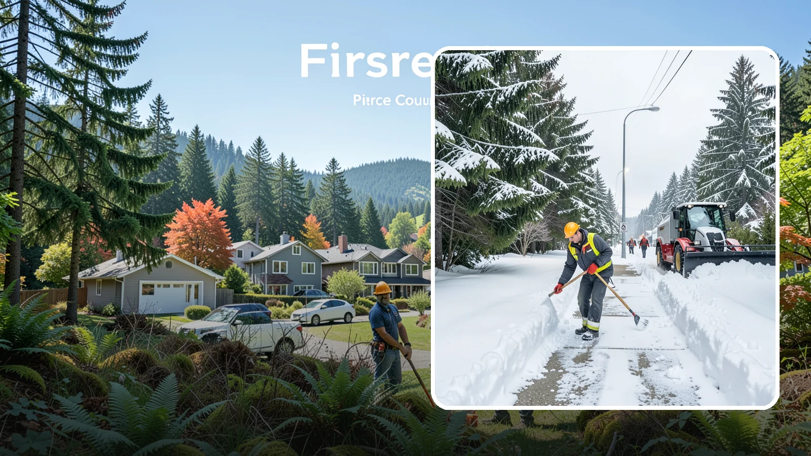 Emergency Sidewalk Clearing in Fircrest, Pierce County, WA - We clear public and private sidewalks across Western Washington on demand so pedestrians stay safe and your property stays...