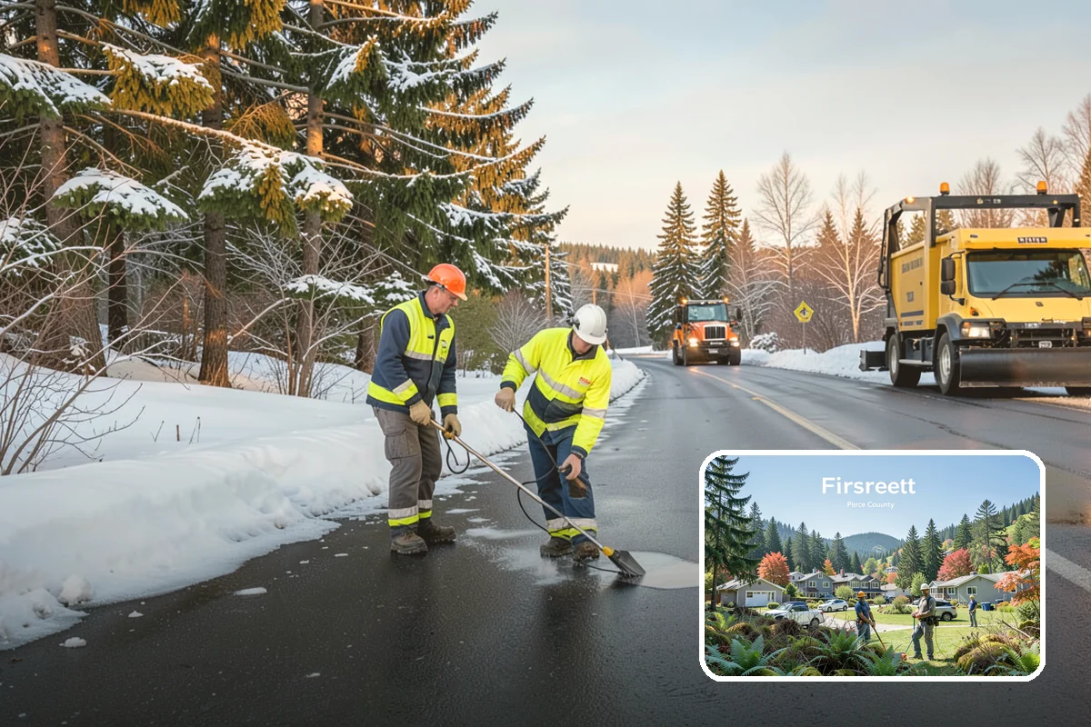Emergency Sidewalk Clearing in Fircrest, Pierce County, WA - Rapid clearing to meet local sidewalk ordinances