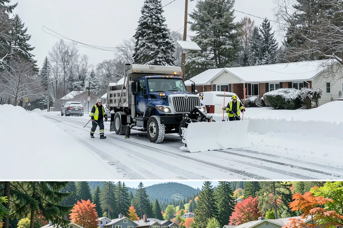 Emergency Sidewalk Clearing in Fircrest, Pierce County, WA - Emergency sidewalk clearing is available throughout winter whenever a storm threatens compliance and pedestrian safety.