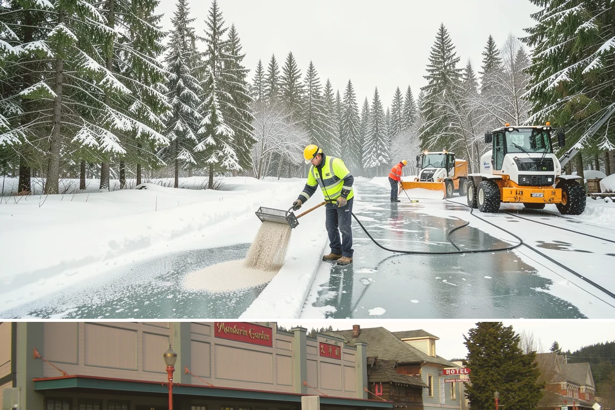 Emergency Sidewalk Clearing in Issaquah, King County, WA - Emergency sidewalk clearing is available throughout winter whenever a storm threatens compliance and pedestrian safety.