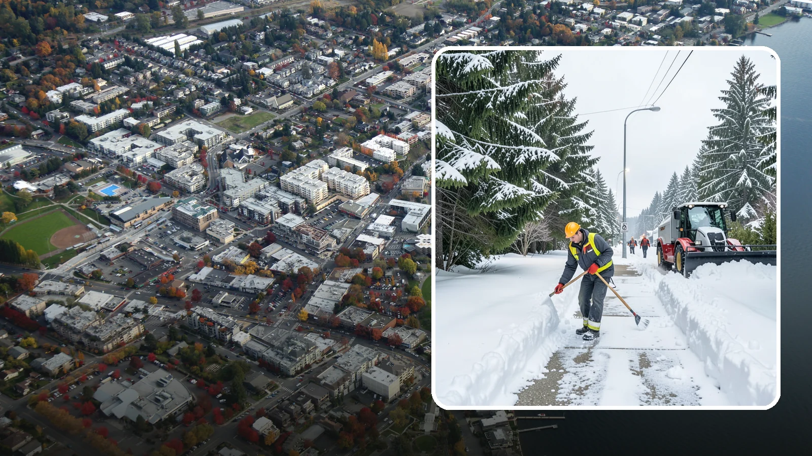 Emergency Sidewalk Clearing in Kirkland, King County, WA - We clear public and private sidewalks across Western Washington on demand so pedestrians stay safe and your property stays...
