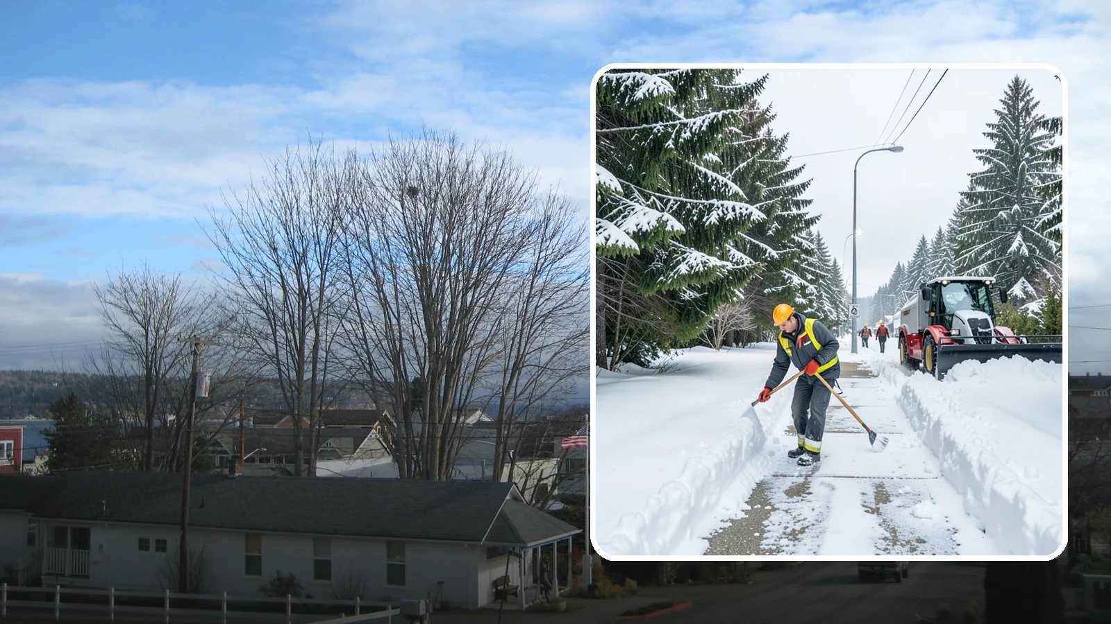 Emergency Sidewalk Clearing in Langley, Island County, WA - We clear public and private sidewalks across Western Washington on demand so pedestrians stay safe and your property stays...