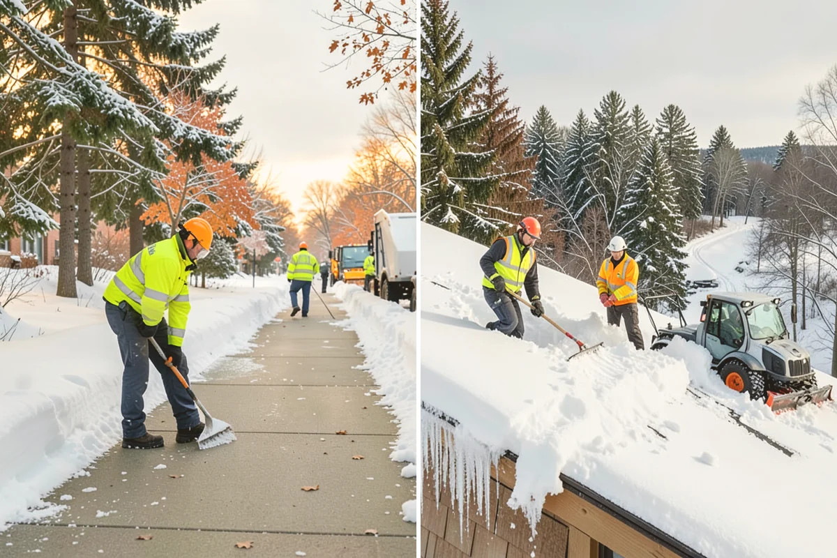 Emergency Sidewalk Clearing in Langley, Island County, WA - Confirm the sidewalk sections and compliance requirements