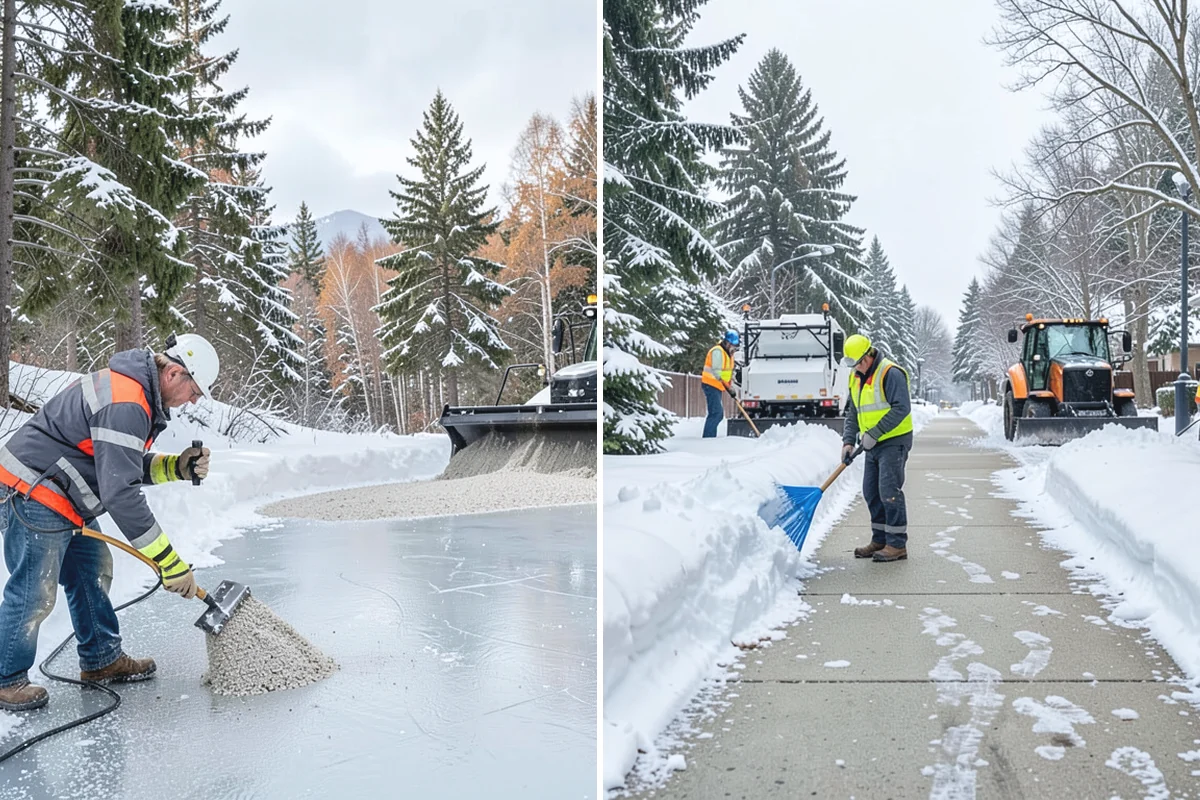 Emergency Sidewalk Clearing in Medina, King County, WA - Confirm the sidewalk sections and compliance requirements