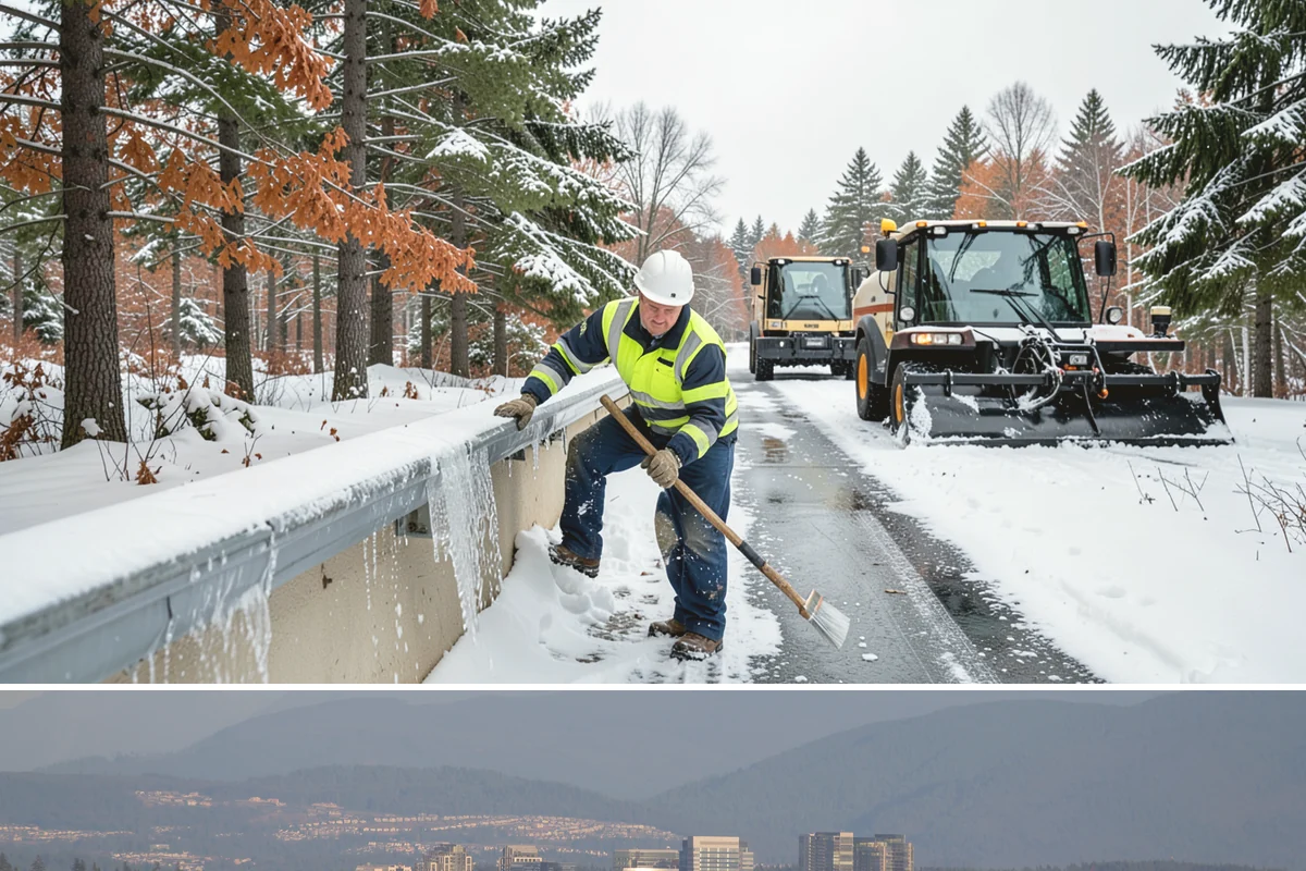 Emergency Sidewalk Clearing in Medina, King County, WA - Emergency sidewalk clearing is available throughout winter whenever a storm threatens compliance and pedestrian safety.