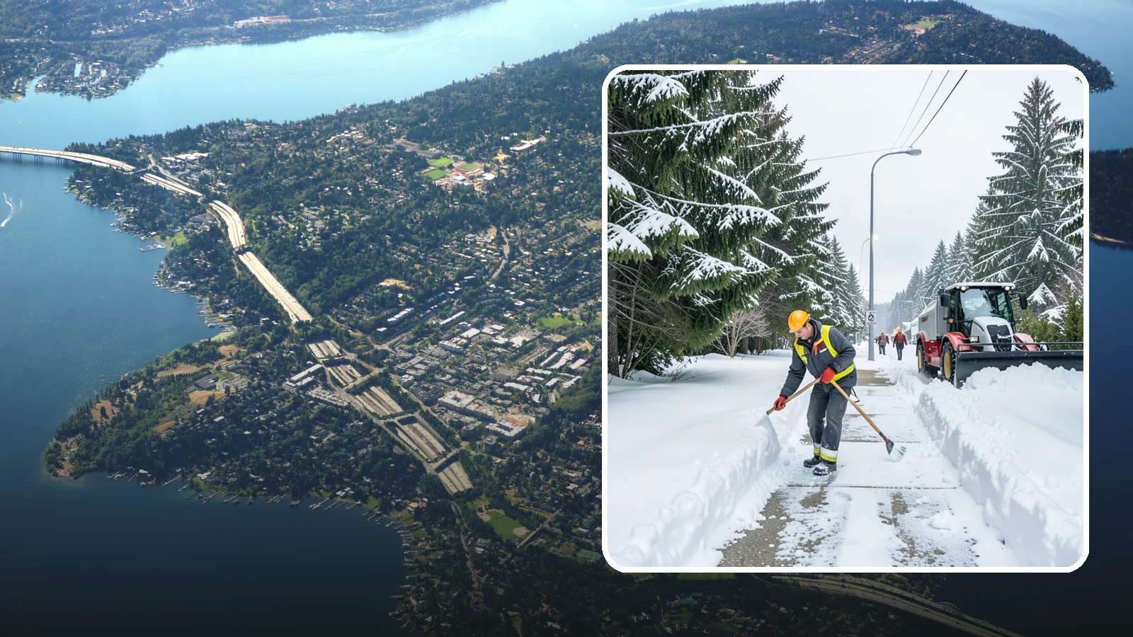 Emergency Sidewalk Clearing in Mercer Island, King County, WA - We clear public and private sidewalks across Western Washington on demand so pedestrians stay safe and your property stays...