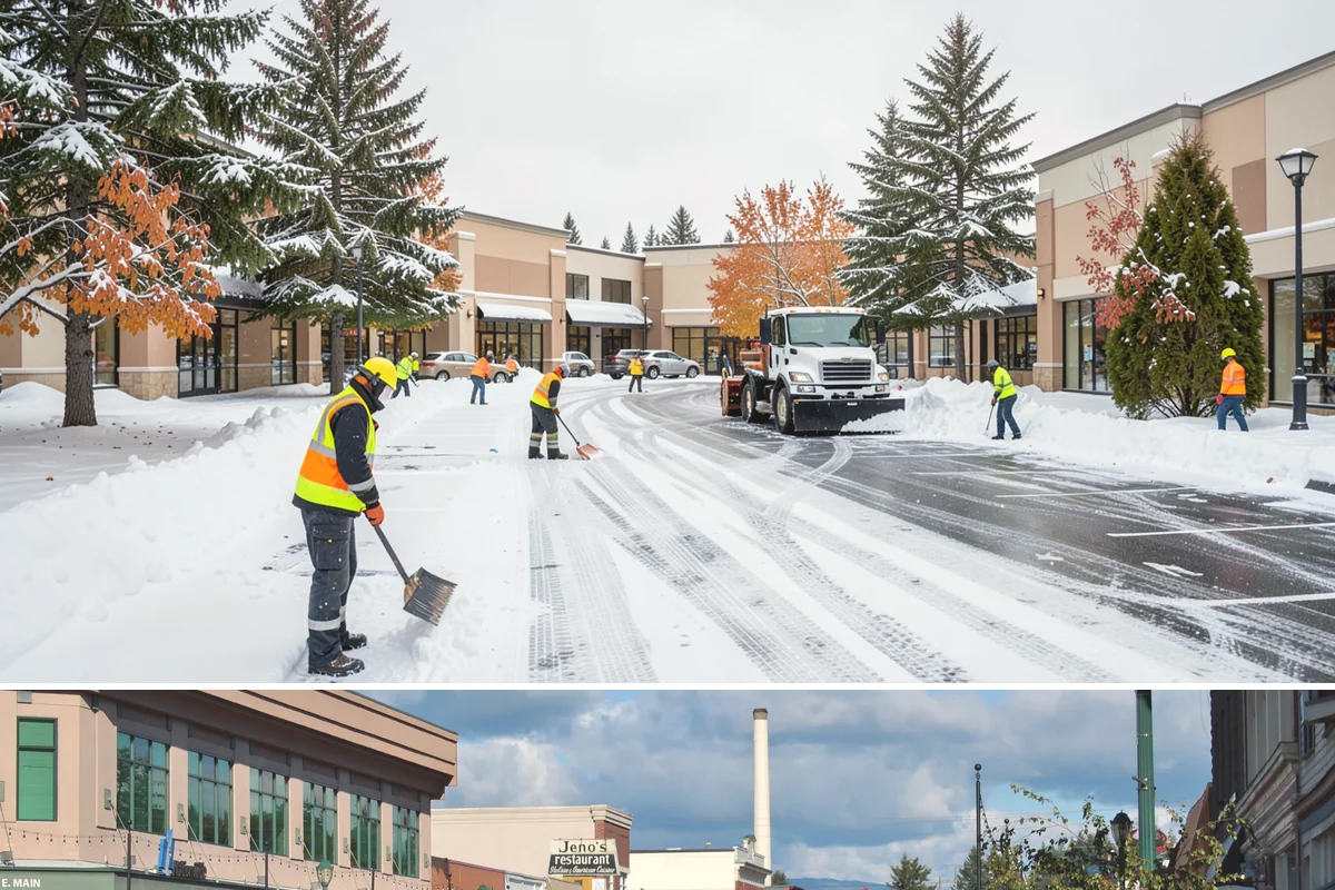 Emergency Sidewalk Clearing in Monroe, Snohomish County, WA - Emergency sidewalk clearing is available throughout winter whenever a storm threatens compliance and pedestrian safety.