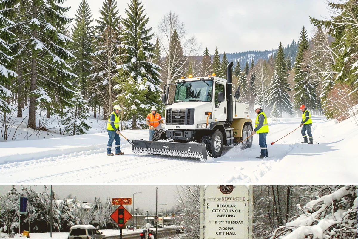 Emergency Sidewalk Clearing in Newcastle, King County, WA - Emergency sidewalk clearing is available throughout winter whenever a storm threatens compliance and pedestrian safety.