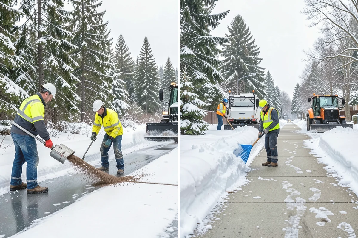 Emergency Sidewalk Clearing in Oak Harbor, Island County, WA - Confirm the sidewalk sections and compliance requirements