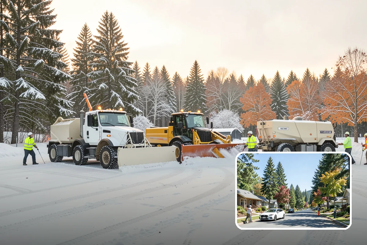 Emergency Sidewalk Clearing in Orting, Pierce County, WA - Rapid clearing to meet local sidewalk ordinances