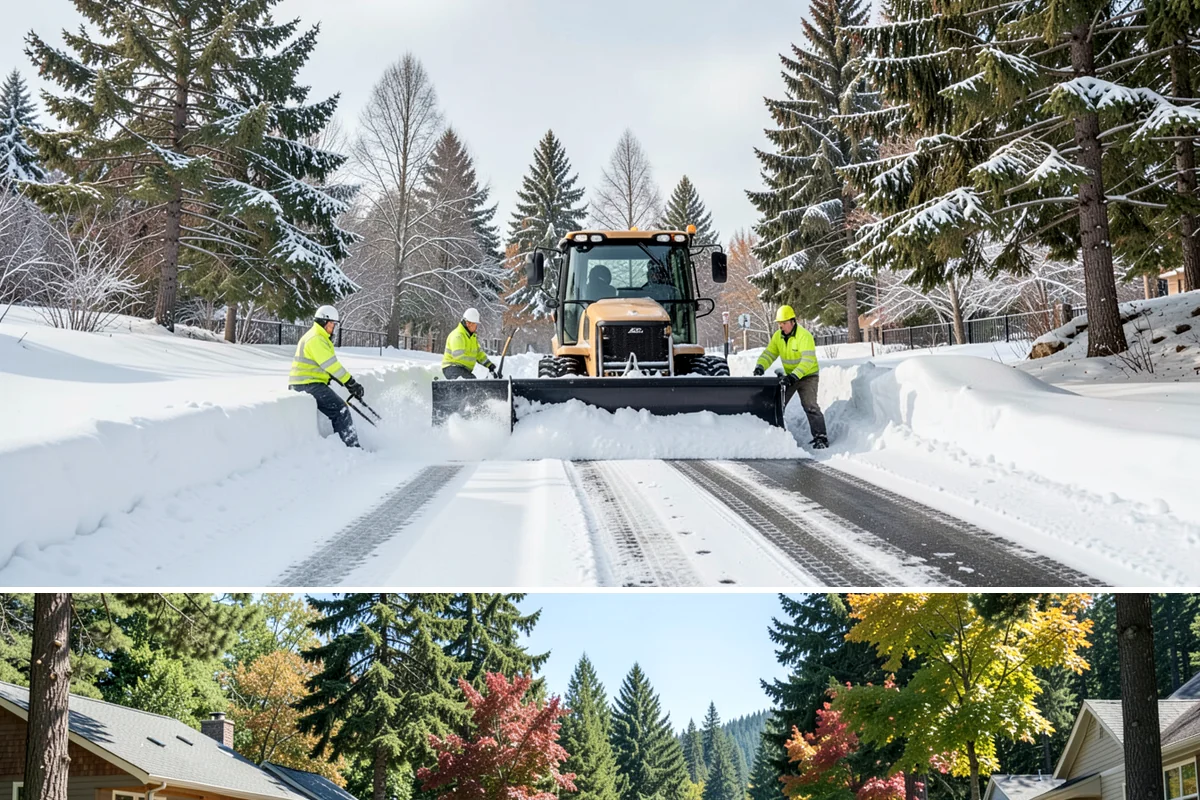 Emergency Sidewalk Clearing in Orting, Pierce County, WA - Emergency sidewalk clearing is available throughout winter whenever a storm threatens compliance and pedestrian safety.
