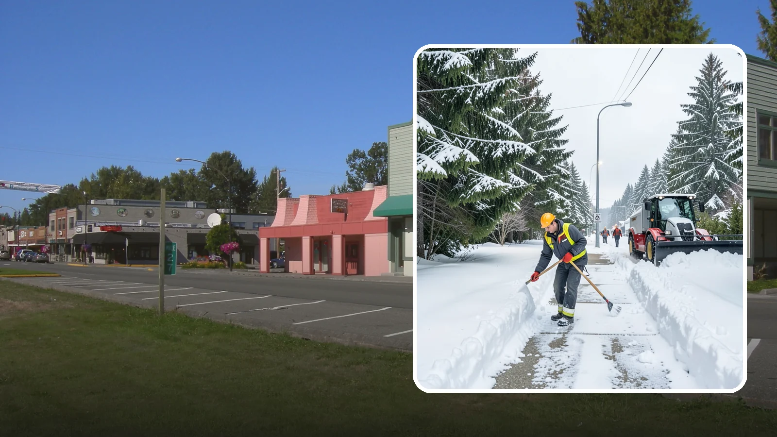Emergency Sidewalk Clearing in Snoqualmie, King County, WA - We clear public and private sidewalks across Western Washington on demand so pedestrians stay safe and your property stays...