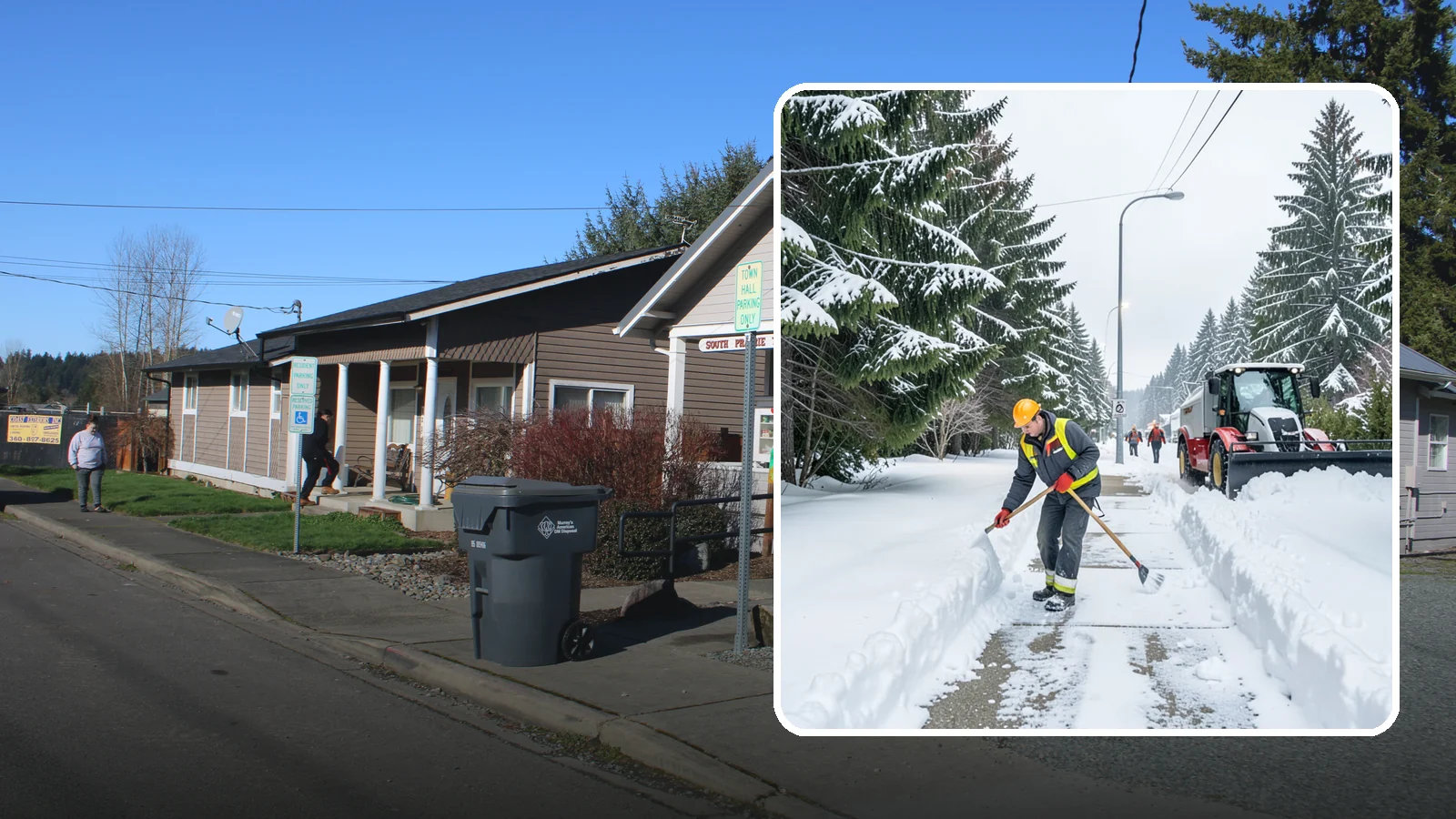 Emergency Sidewalk Clearing in South Prairie, Pierce County, WA - We clear public and private sidewalks across Western Washington on demand so pedestrians stay safe and your property stays...
