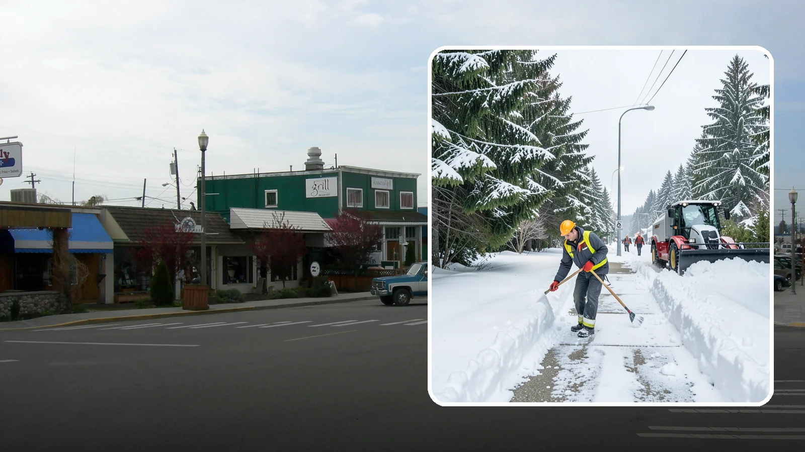 Emergency Sidewalk Clearing in Stanwood, Snohomish County, WA - We clear public and private sidewalks across Western Washington on demand so pedestrians stay safe and your property stays...