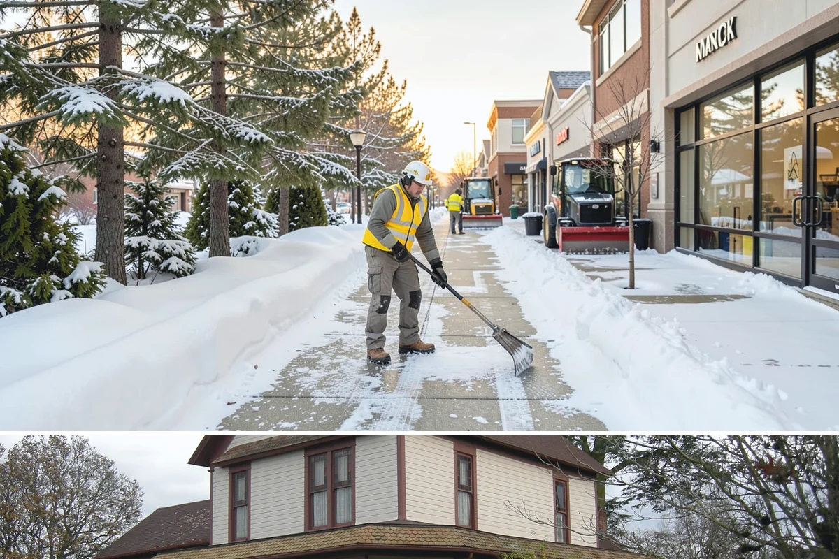 Emergency Sidewalk Clearing in Sumner, Pierce County, WA - Emergency sidewalk clearing is available throughout winter whenever a storm threatens compliance and pedestrian safety.