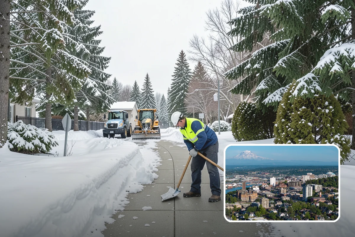 Emergency Sidewalk Clearing in Tacoma, Pierce County, WA - Rapid clearing to meet local sidewalk ordinances