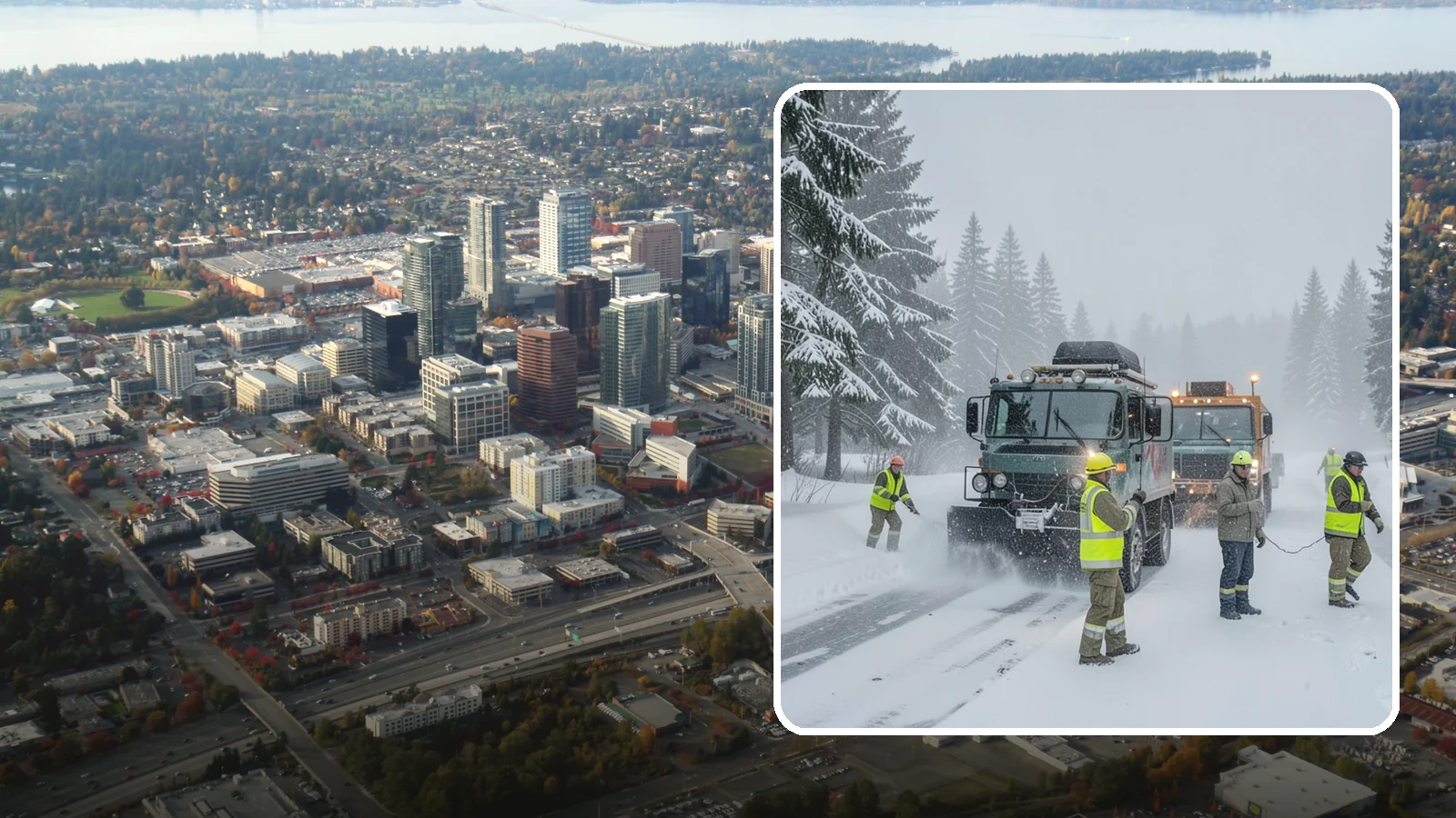 Emergency Snow Response in Bellevue, King County, WA - Our emergency snow response gets a crew to your property fast when an unexpected snowfall catches Western Washington off guard.
