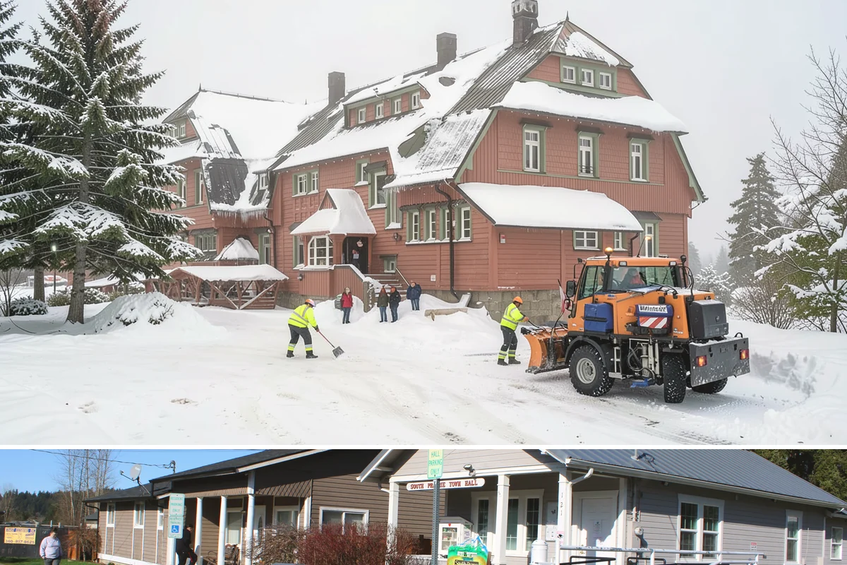 Emergency Snow Response in South Prairie, Pierce County, WA - Emergency calls spike during sudden lowland snow events, most often between December and February.