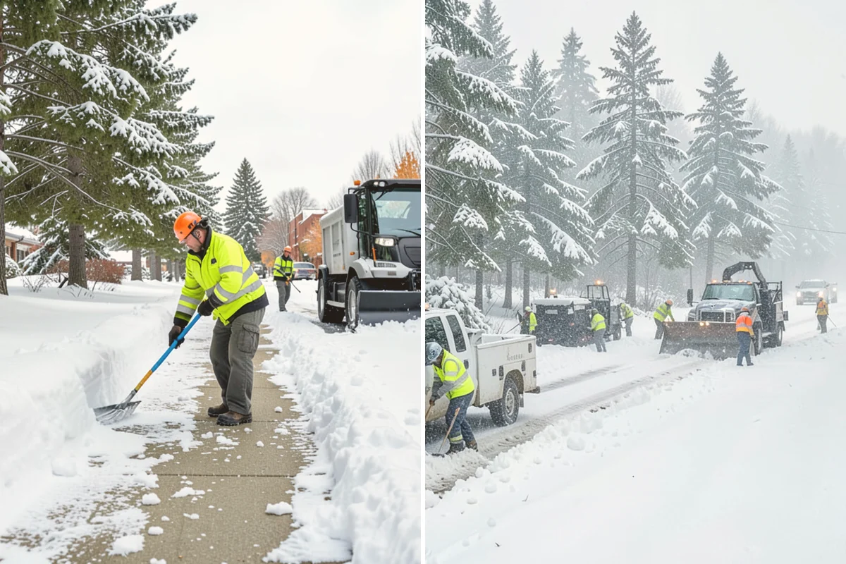 Emergency Walkway Clearing in Bellevue, King County, WA - Take the call and confirm the priority route