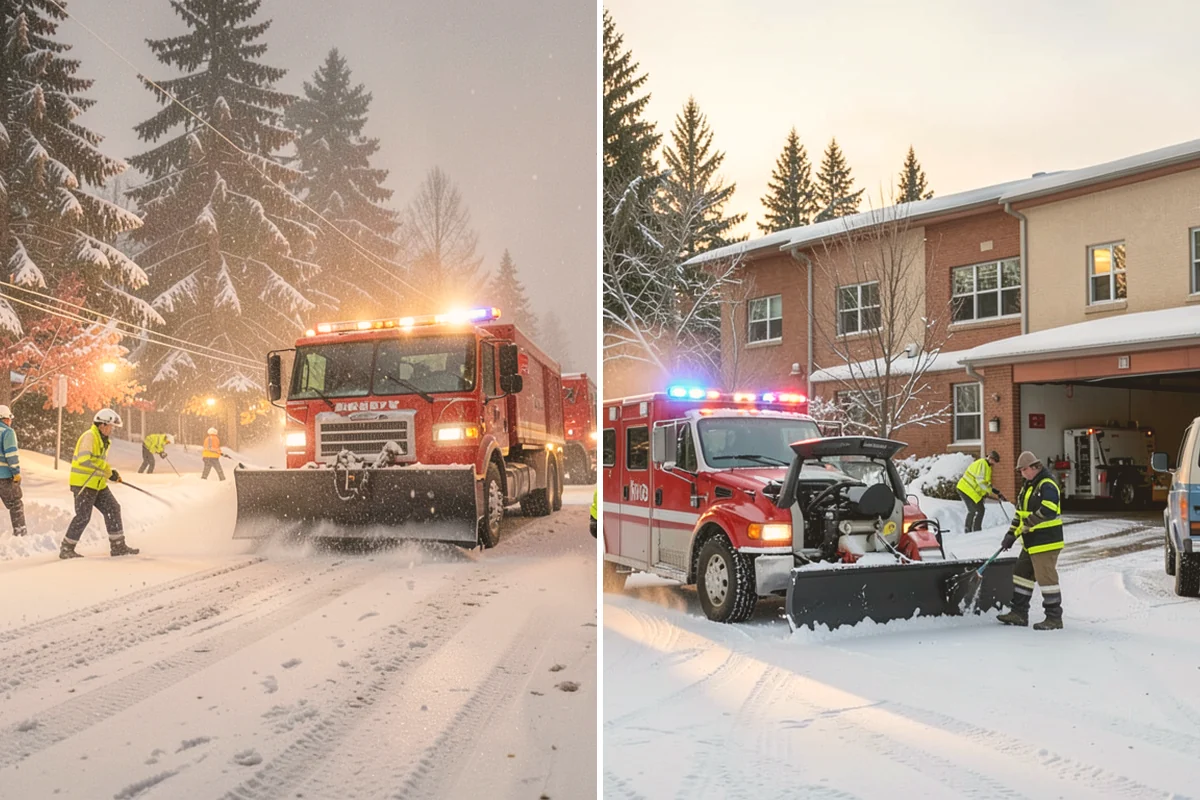 Emergency Walkway Clearing in Bothell, King County, WA - Take the call and confirm the priority route