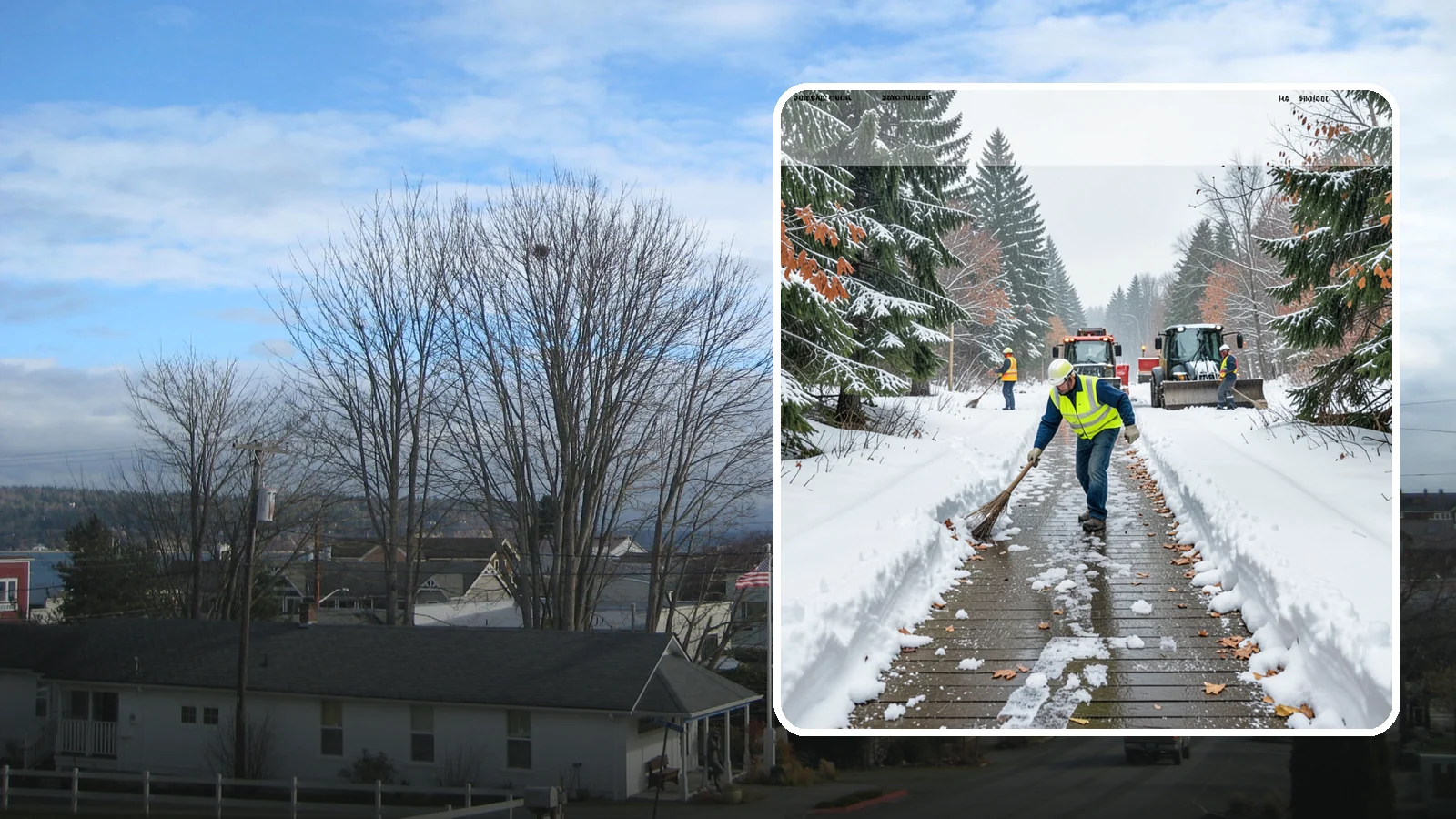 Emergency Walkway Clearing in Langley, Island County, WA - We respond on short notice to clear walkways when a sudden storm or urgent need makes safe passage critical.
