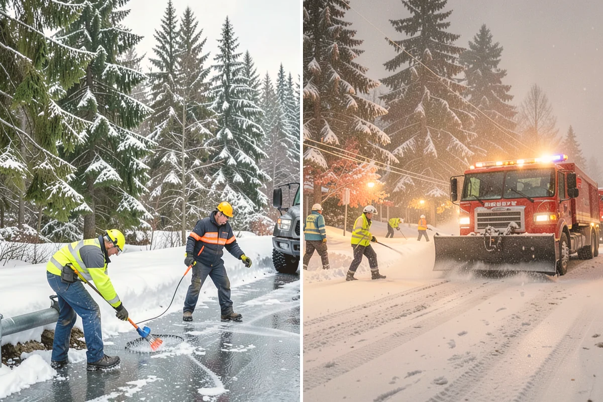 Emergency Walkway Clearing in Milton, King County, WA - Take the call and confirm the priority route