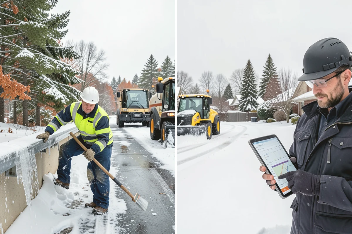 Emergency Walkway Clearing in Monroe, Snohomish County, WA - Take the call and confirm the priority route